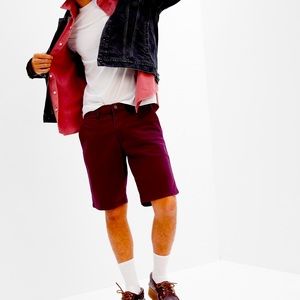 Gap Men's 10" Washwell Khaki Shorts with GapFlex Tuscan Red Color Size 30 NWT
